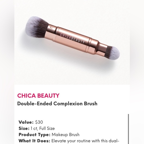 New CHICA BEAUTY DOUBLE-ENDED COMPLEXION BRUSH - Picture 2 of 2